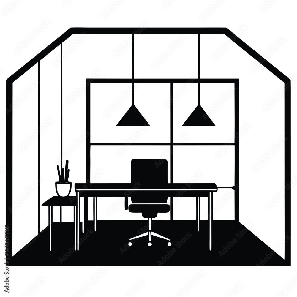 Fototapeta premium minimal office interior