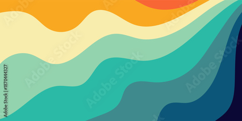 Dynamic abstract waves of vibrant color creating a harmonious and fluid visual journey for creative projects