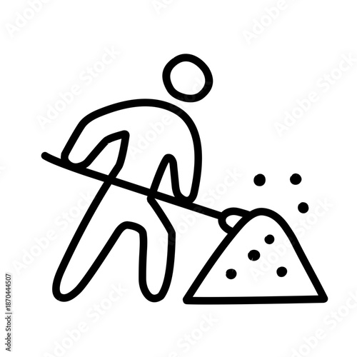 Labor day supplies outline on white background