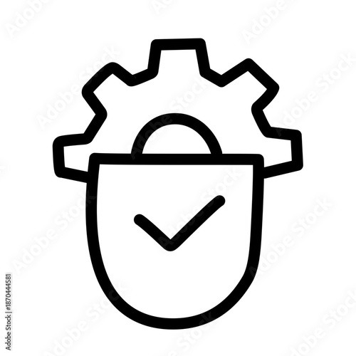 Labor day supplies outline on white background