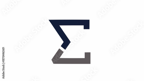 Sigma symbol in dark colors.