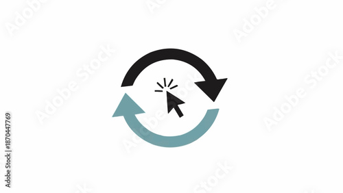 Refresh Button Icon Design Element.