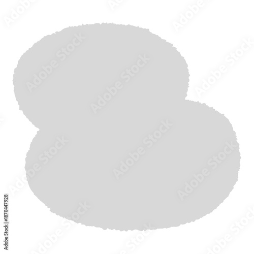 楕円形を二つ重ねた手描き風のフレーム（線なし）