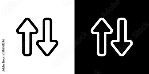 上下矢印のソートアイコン（ベクター）