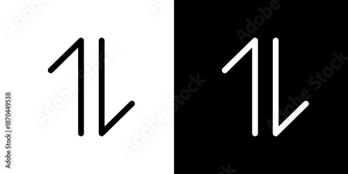 上下矢印のソートアイコン（ベクター）