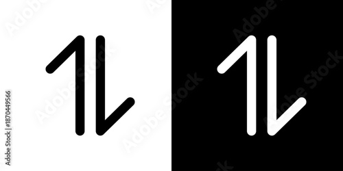 上下矢印のソートアイコン（ベクター）