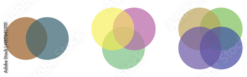 Modern isolated vector diagram icon set on white background. Graphical vector infographic diagram icon. Round 2,3,4 diagrams.  EPS 10. 