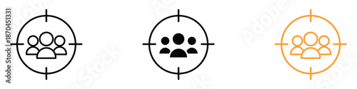 Target Audience icon vector. market segmentation, user targeting symbol. vector illustration.