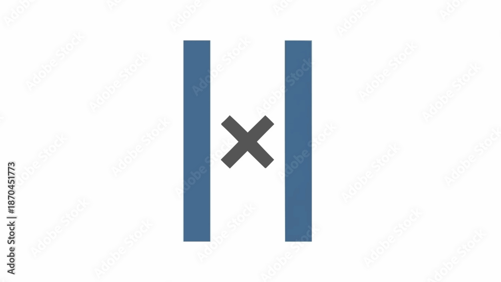 Obraz premium Mathematical multiplication symbol graphic design.