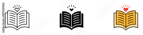 Love story icon vector. stories and knowledge symbol. vector illustration.