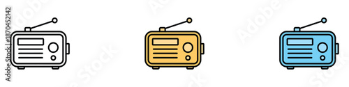 Radio icon vector. broadcast media, entertainment symbol. vector illustration.