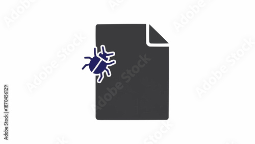 Virus attacking a computer file.