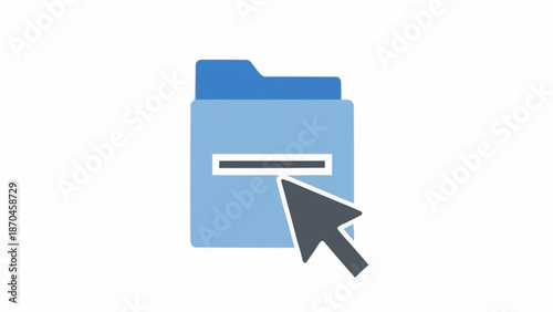 Computer Folder with Cursor Clicking.