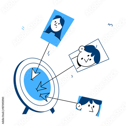 A sketchy style illustration showing a target customer