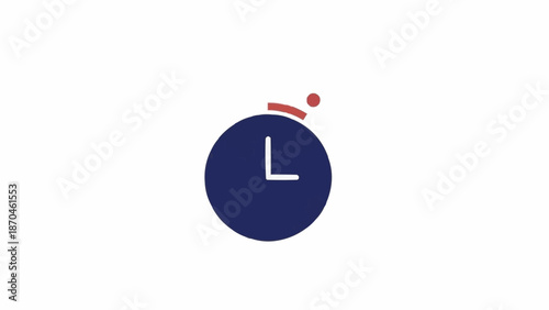 Alarm clock icon on white background.