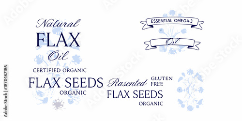 Flax oil and seeds a natural organic health supplement presentation