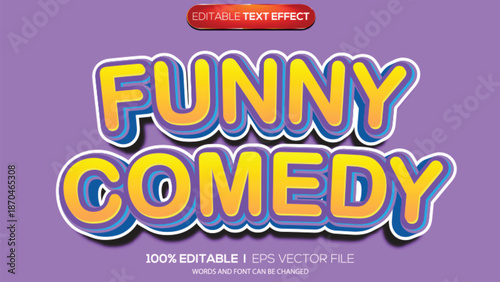3d text effect funny comedy theme