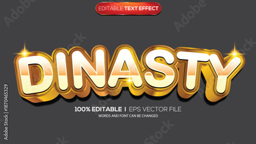 3d text effect dinasty theme