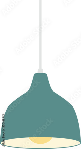 Minimalist Flat Style Teal Lamp Interior Light Fixture Decoration