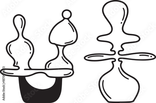 Abstract Line Art Sculpture Designs