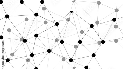 Abstract background vector with circles representing a 3d network connection and social business technology structure for global internet communication networking