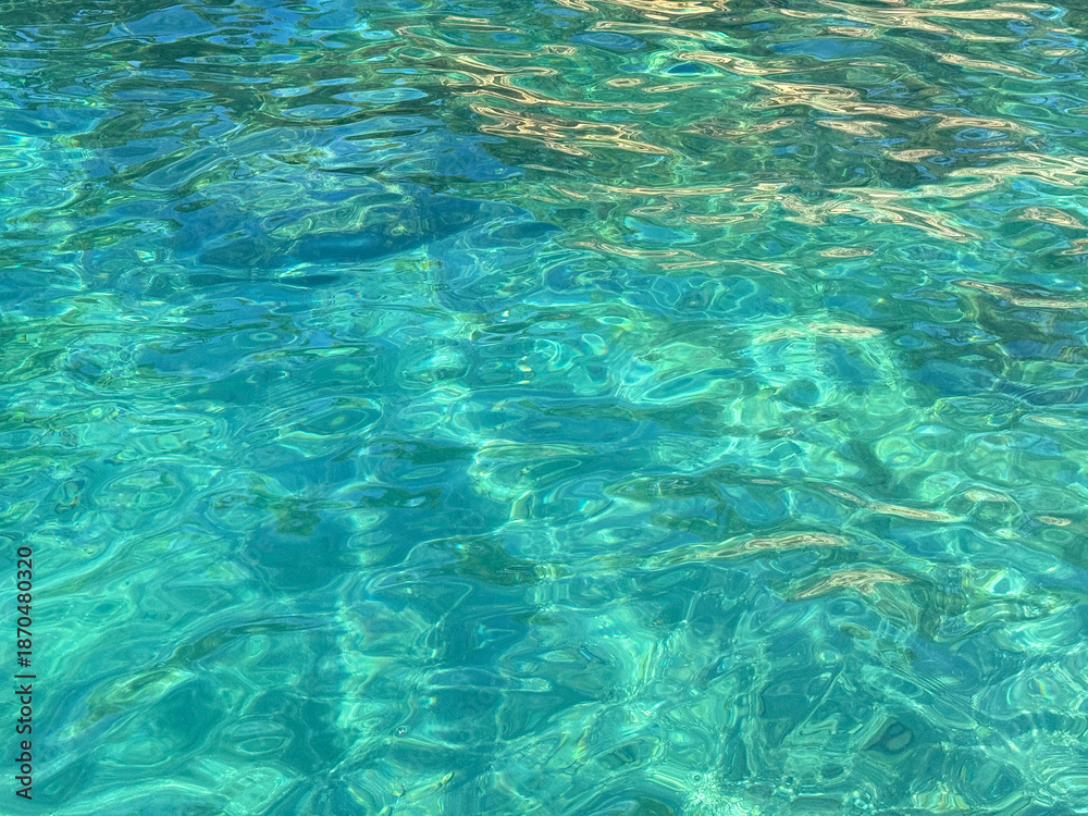 Fototapeta premium Aqua water blue clean surface background.
