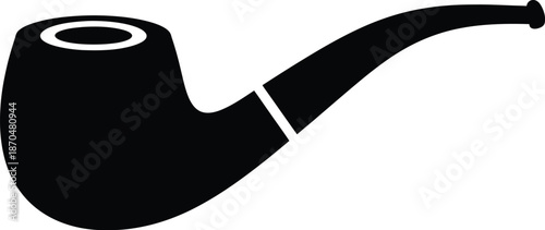 Corn cob pipe, smoking pipe for smoking tobacco vector.