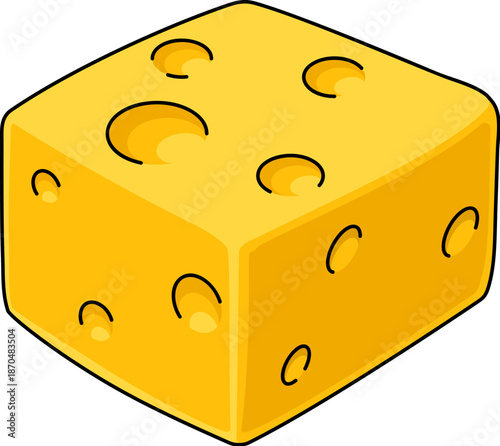 Illustration of yellow chee...