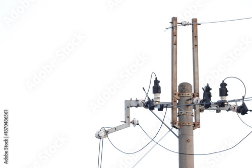 電信柱の頂上部の写真