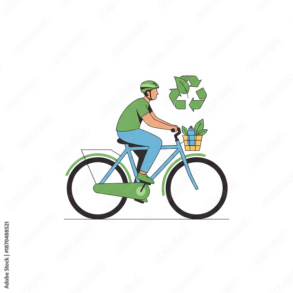 Obraz premium eco conscious bersepeda