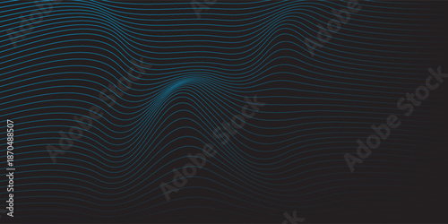 The monochromatic abstract background features soft blue light streaks on a dark gradient field.