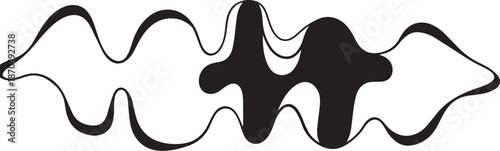 Abstract Black Lines on White Background Illustration