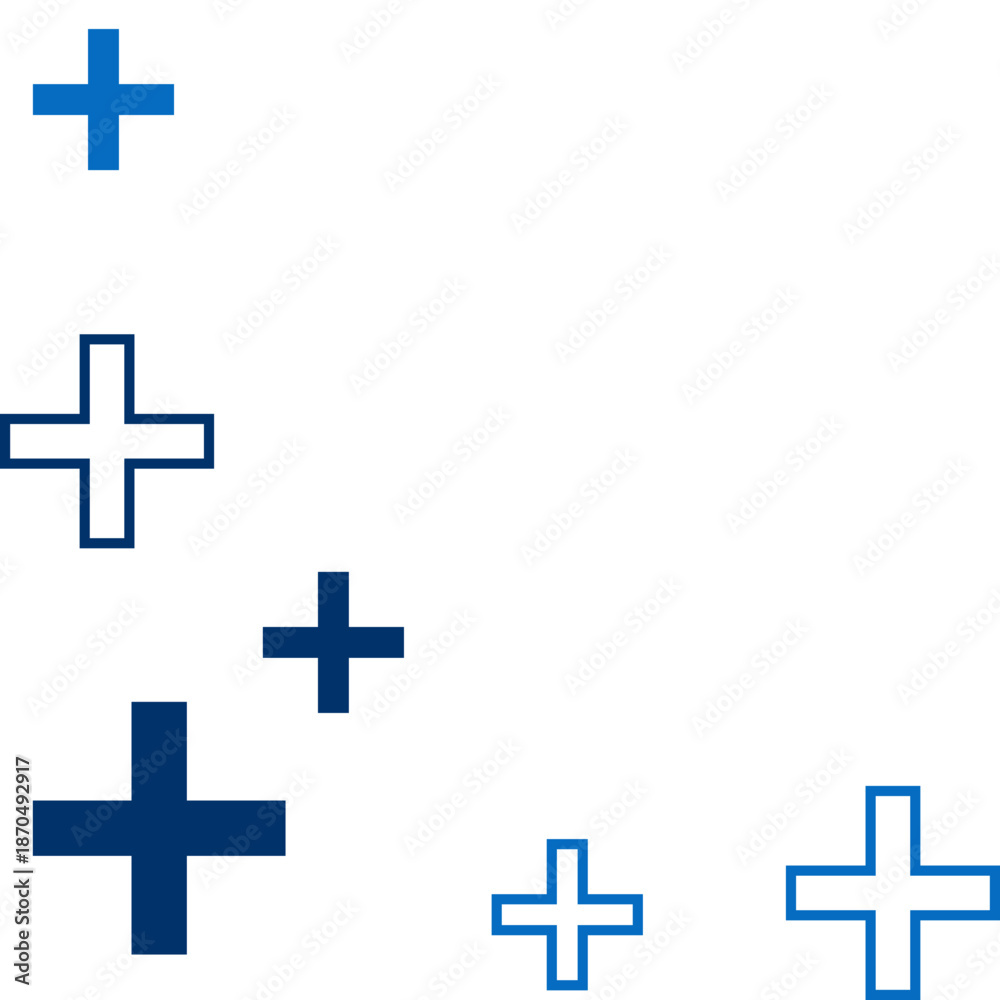 Fototapeta premium Medical Cross Corner Illustration