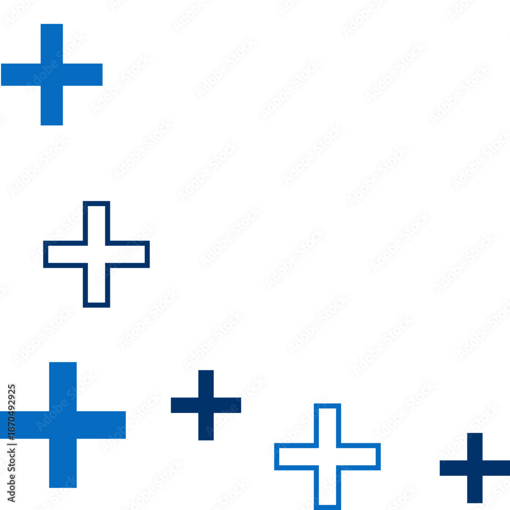 Fototapeta premium Medical Cross Corner Illustration