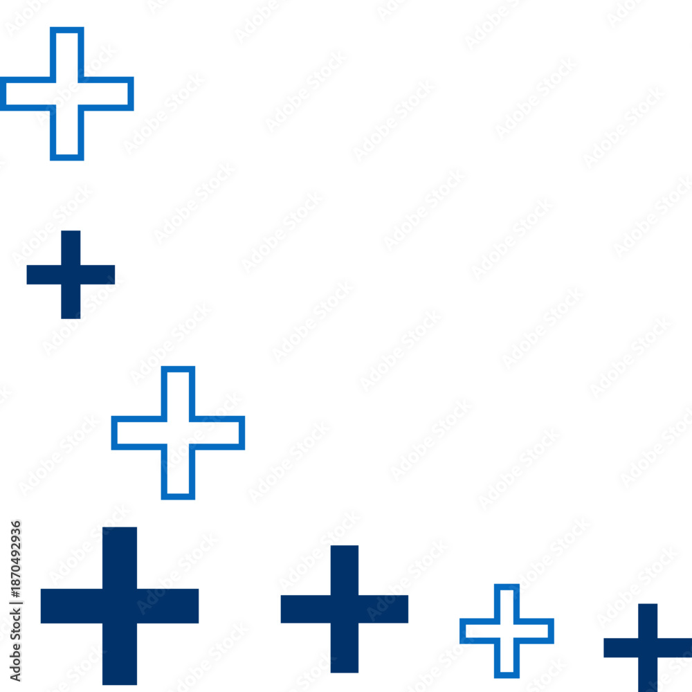 Fototapeta premium Medical Cross Corner Illustration