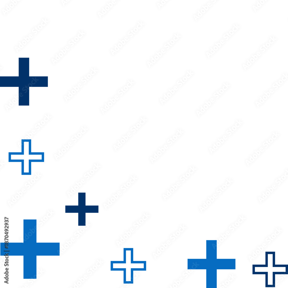 Fototapeta premium Medical Cross Corner Illustration