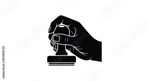 A striking image of a hand powerfully gripping a chess piece black silhouette