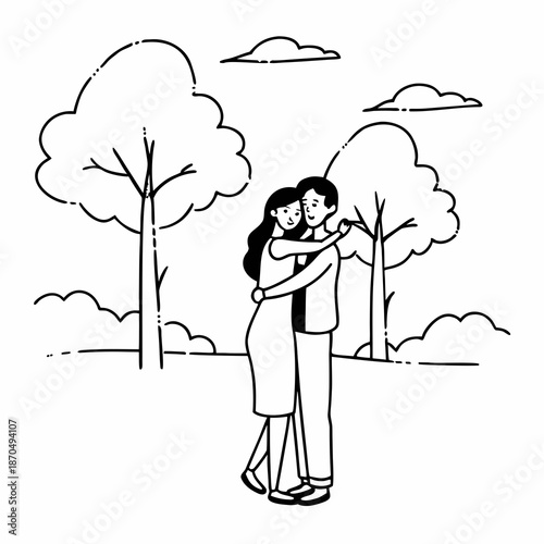 I hope our love story never ends. Shot of an affectionate couple spending the day outdoors