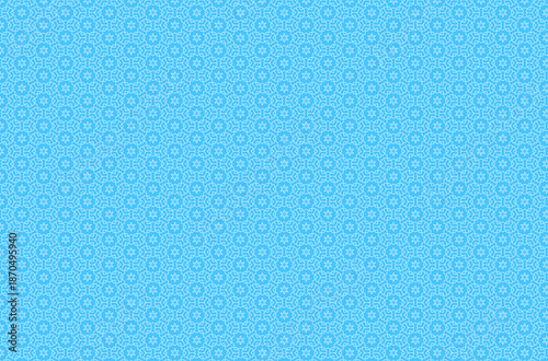 Wallpaper Mural Seamless blue geometric pattern with white interlocking star shapes Torontodigital.ca