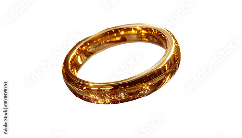 Abstract Gold Ring Luxury Element Transparent Background PNG