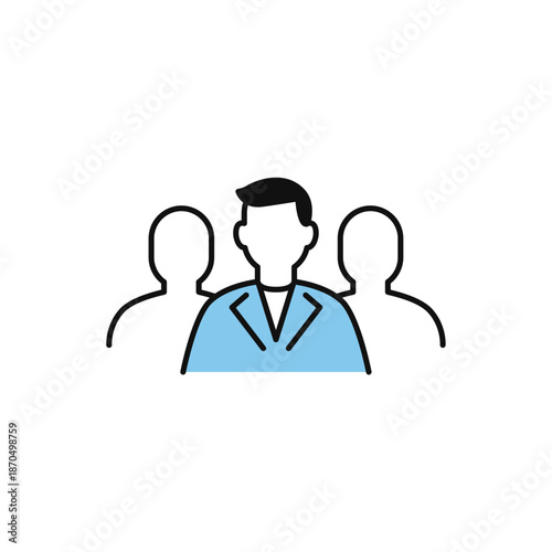 プロフェッショナルな作業員のシンプルなベクターアイコンイラスト