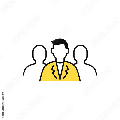 プロフェッショナルなビジネスマンのシンプルなベクターアイコンイラスト