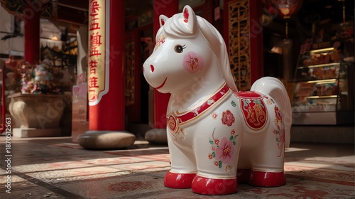 New Year's White Horse, Year of the Horse, Horse Year Mascot, Year of the Horse (Benmingnian)