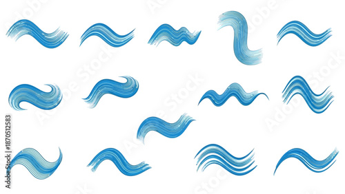Abstract blue wave background featuring a flowing liquid design with ocean ripples and nature elements for a decorative sea wallpaper