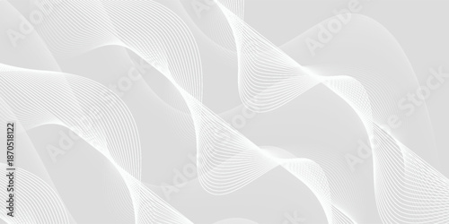 Abstract background with dynamic wavy lines, Digital future technology concept background, vector illustration