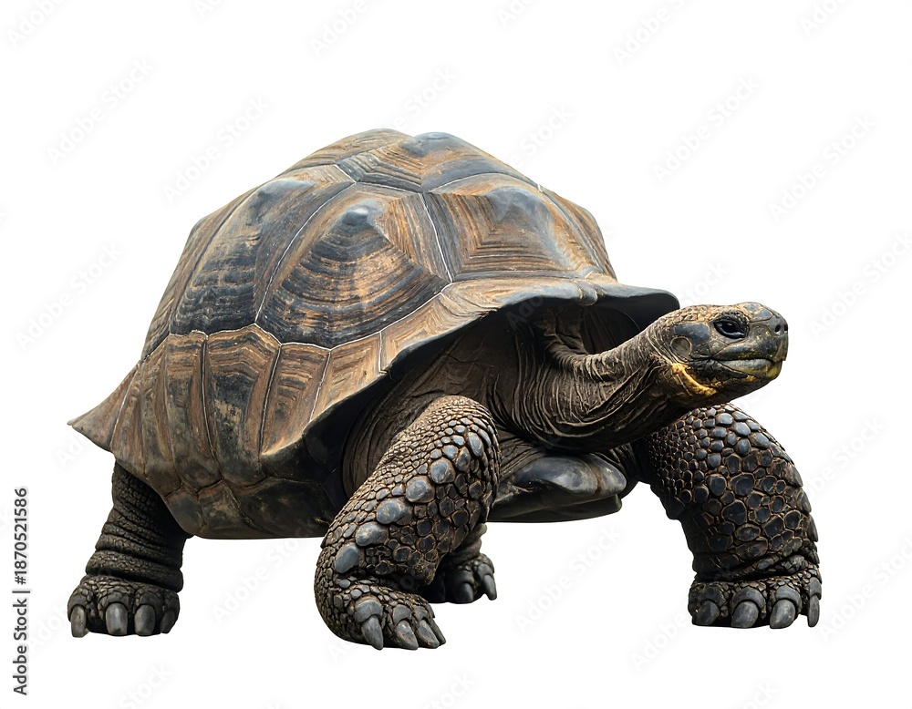 Obraz premium Galapagos Tortoise - A Gentle Giant of the Islands.