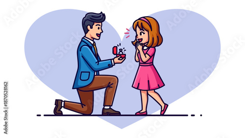 Forever Begins: A Man's Heartfelt Proposal with a shimmering engagement ring presented to his beloved, symbolizing everlasting love against a backdrop of romance and commitment.