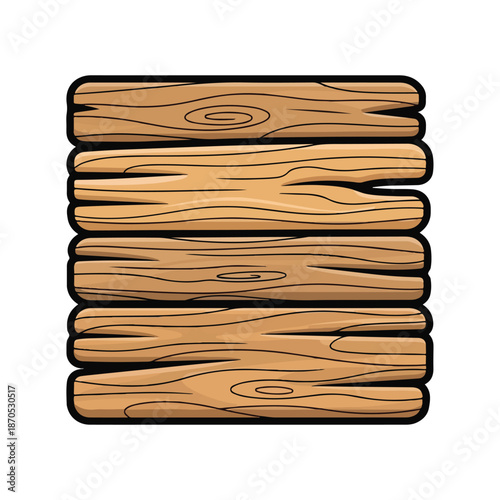 A stacked illustration of wooden planks