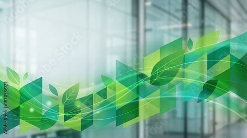 Abstract Green Sustainability Corporate Background Copy Space
