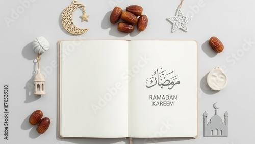 Ramadan Kareem Notebook Flatlay